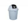 PAPELERA REDONDA PLASTICA C-TAPA COLOR GRIS 100 Lits *TORMES