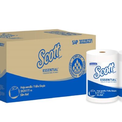 TOALLA ROLLO DE MANO SCOTT® ESSENTIAL AIRFLEX 1P 3X2 X 177 mts REF. 30228231- 30229692