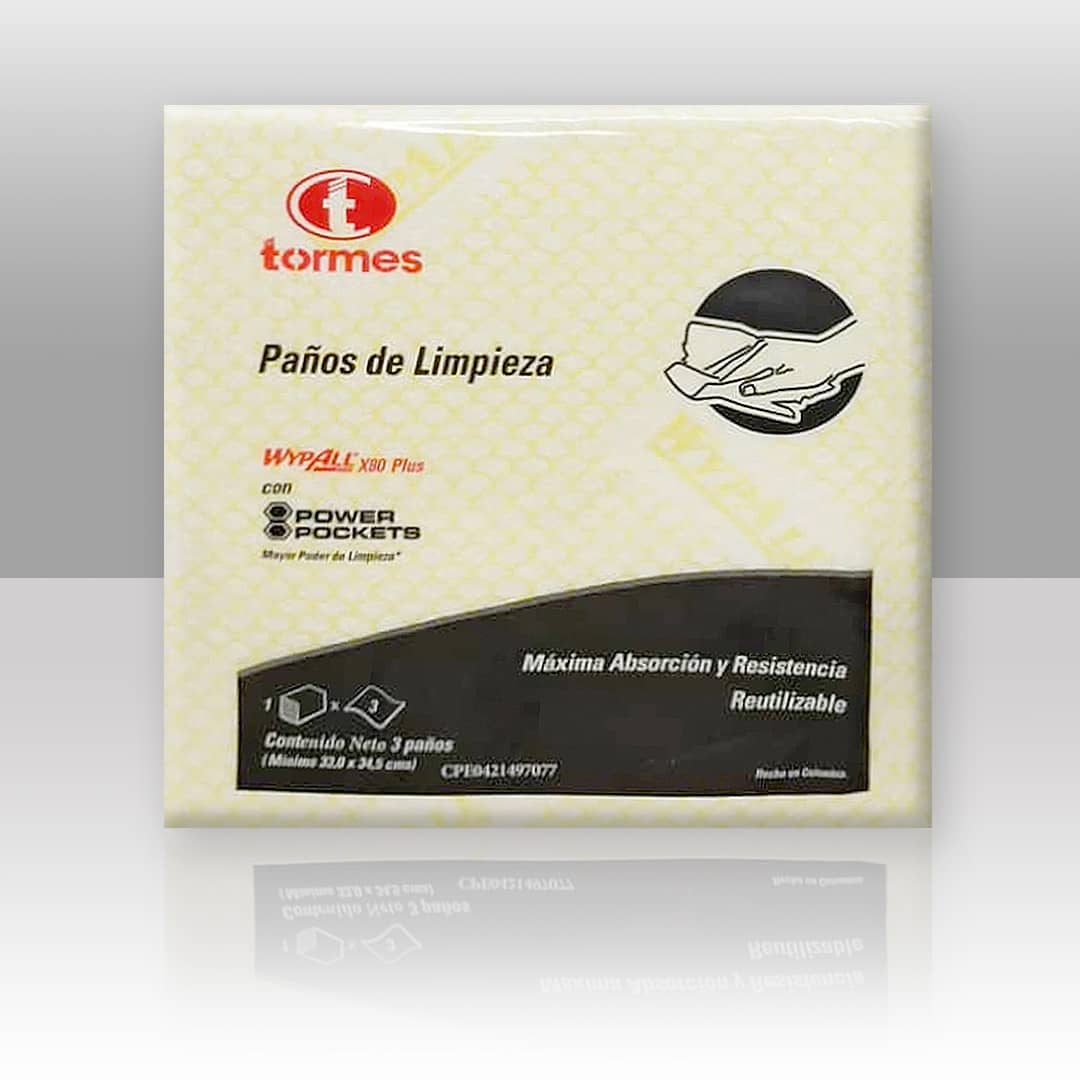 WYPALL*  X80  AMARILLO POWER POCKETS  (10 paquetes-caja  30 paños-paquete  Med. 33 5 x 35 5 cm ) SKU 30228270 - 30243096