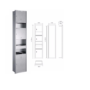 GABINETE DE ACERO INOX. GRANDE (MEDIDA:1650x370x160mm)