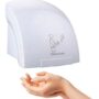 Secador de Manos Plastico  BLANCO de Sensor.  Voltage:110V Input Power:1800W Frequency: 50Hz