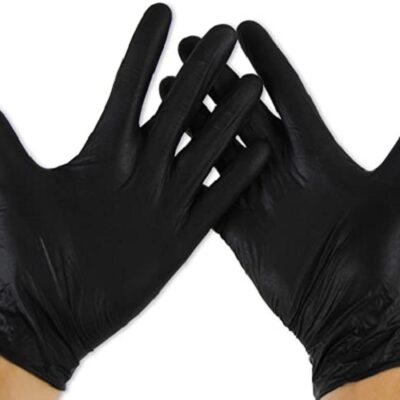 GUANTE DE NITRILO NEGRO L  1*10*100