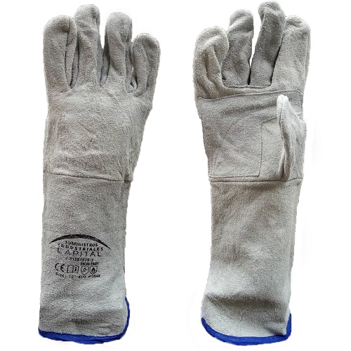 GUANTE DE SOLDADOR CUERO 15" FORRADO