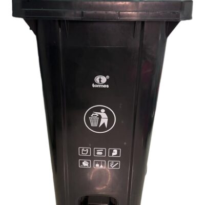 CONTENEDOR DE BASURA NEGRO C-RUEDAS 120 Lits *TORMES