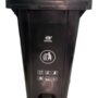 CONTENEDOR DE BASURA NEGRO C-RUEDAS 120 Lits *TORMES
